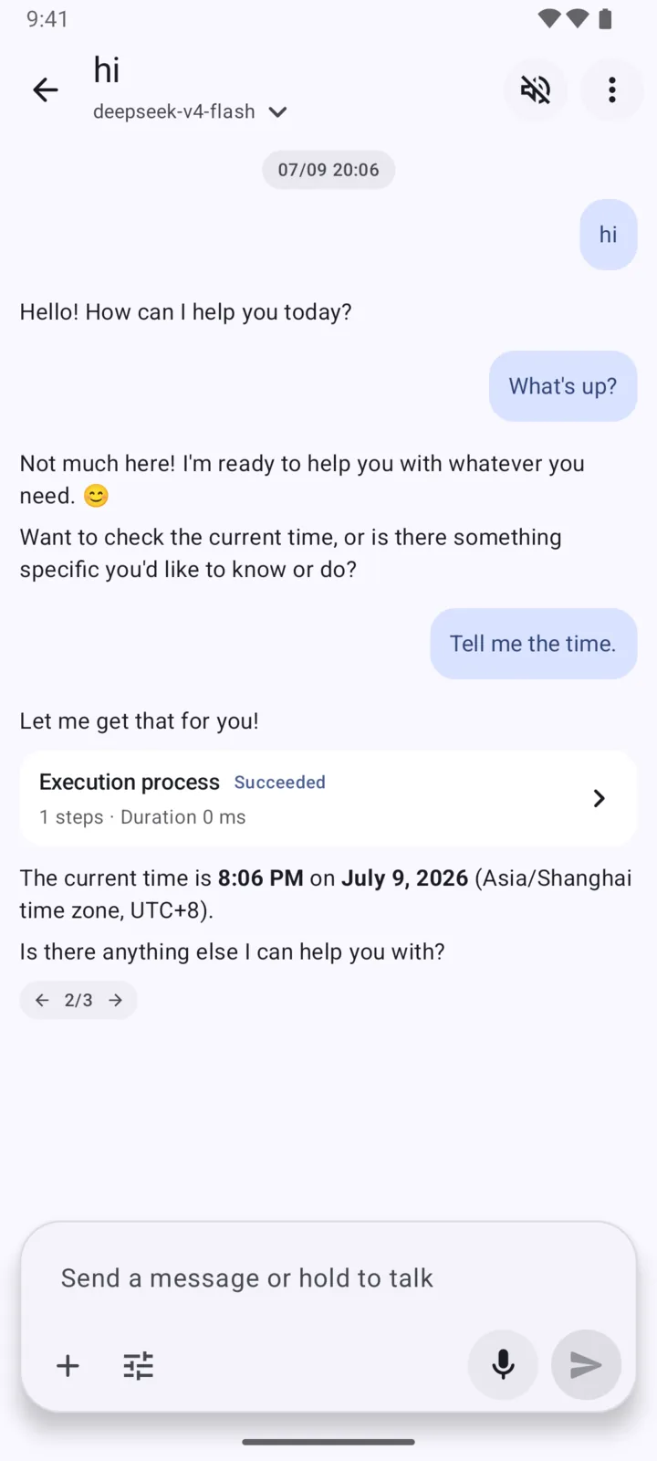ChatBoost AI agent completing a task with a tool.